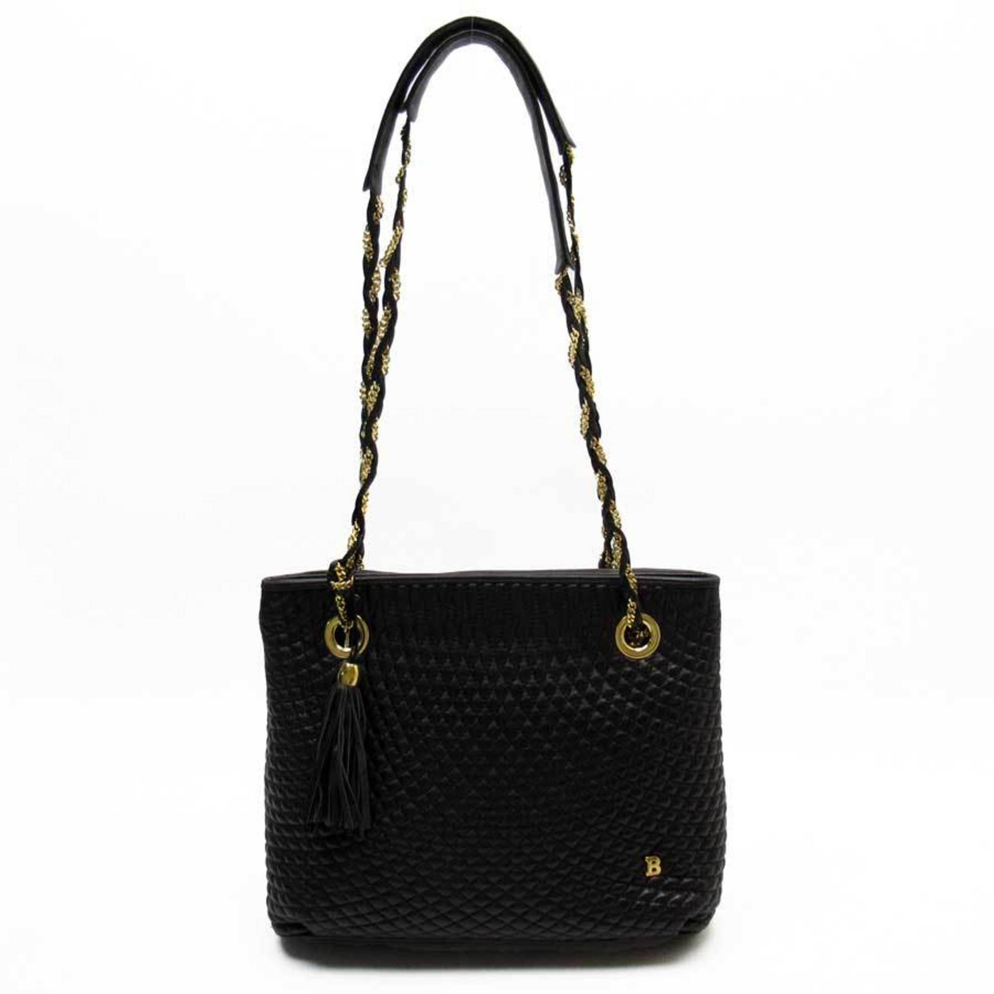 Bally Shoulder Bag Dark Brown Leather